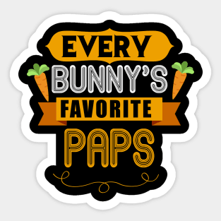 MENS EVERY BUNNYS FAVORITE PAPS SHIRT CUTE EASTER GIFT Sticker